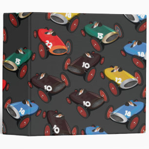Vintage Racing Cars 3 Ring Binder