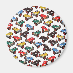 Vintage Racing Cars Magnet