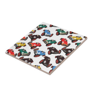 Vintage Racing Cars Tile