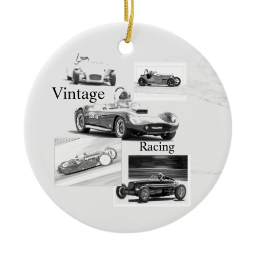 Vintage Racing Ceramic Ornament