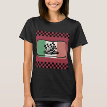 Vintage Racing Checkered Flag Women's T-Shirt