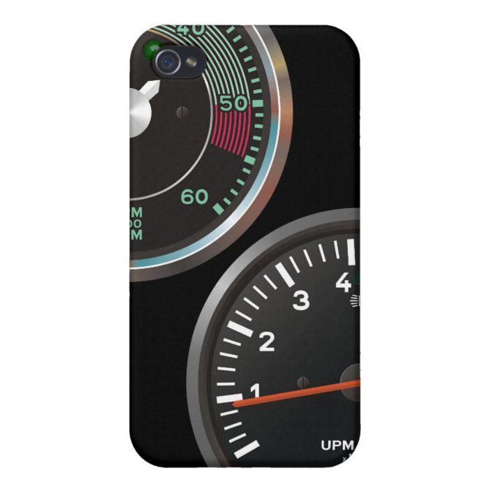 Vintage racing instruments Classic car gauges Cover For iPhone 4