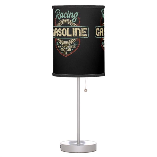 Vintage Racing logo design Table Lamp (Left)