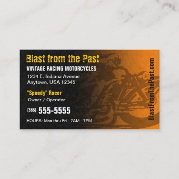 Vintage Racing Motorcycles Business Card by coolcards_biz at Zazzle