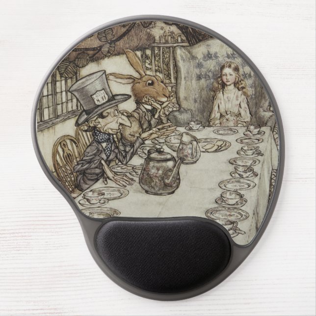 Vintage Rackham Mad Tea Party Alice in Wonderland Gel Mouse Pad (Front)
