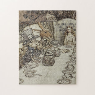 Vintage Rackham Mad Tea Party Alice in Wonderland Jigsaw Puzzle
