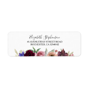 Vintage Radiant Blooms Wedding Label