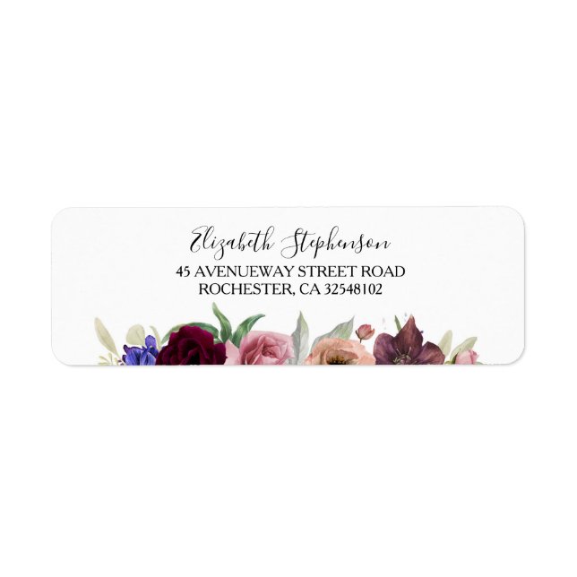 Vintage Radiant Blooms Wedding Label (Front)