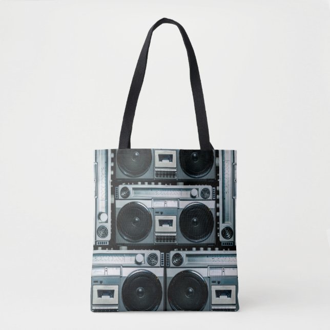 Vintage radio boombox tote bag (Front)