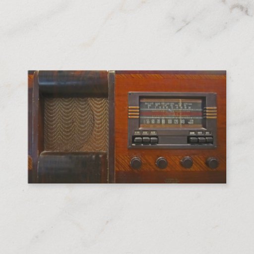 Customizable Vintage Radio Business Card Templates