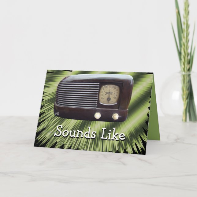 Vintage Radio-customize any occasion Card (Front)