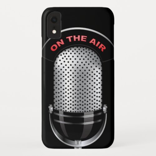 Vintage radio microphone iPhone XR case