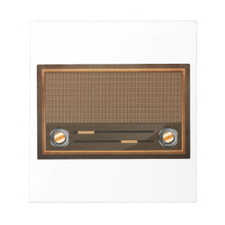 Vintage radio notepad