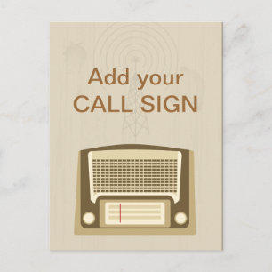Vintage radio postcard
