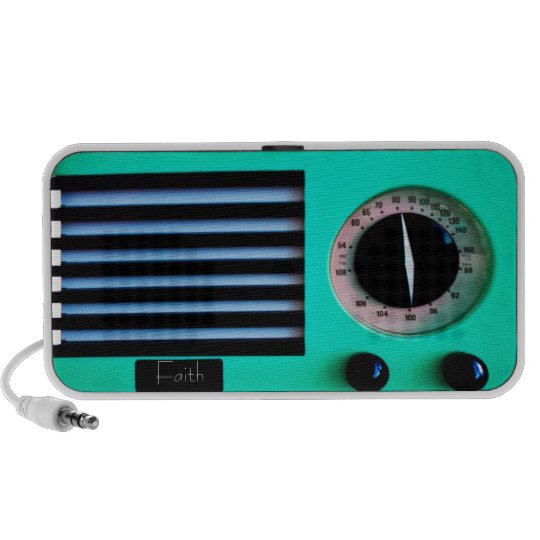 Vintage Radio - Turquoise Portable Speaker