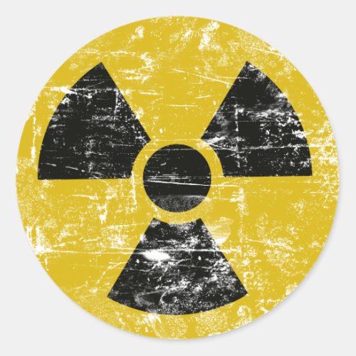 Vintage Radioactive Classic Round Sticker