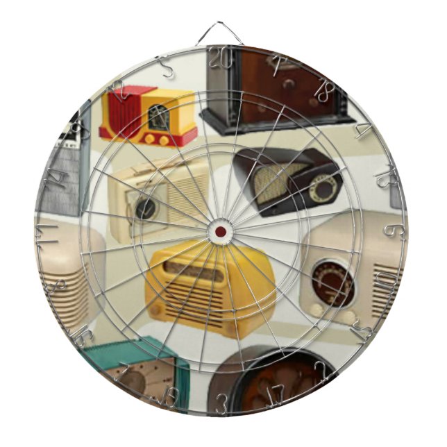 Vintage Radios Metal Cage Dartboard (Front)