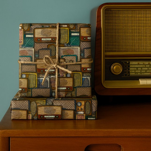 Vintage Radios Wrapping Paper (Creator Uploaded)