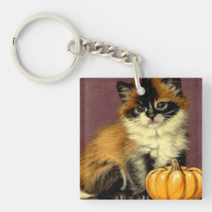 Vintage Ragdoll Halloween Cat Keychain