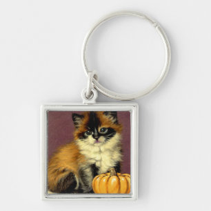 Vintage Ragdoll Halloween Cat Keychain