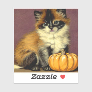 Vintage Ragdoll Halloween Cat Sticker