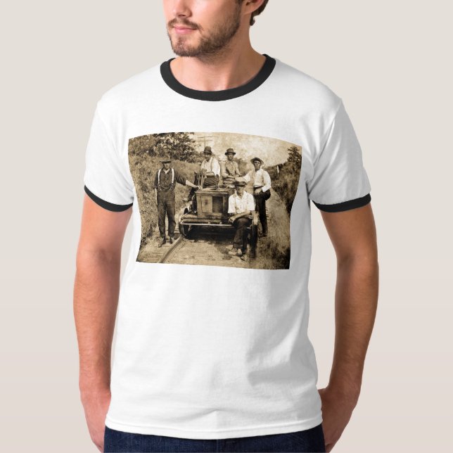 Vintage Rail Crew circa 1890s-1910 T-Shirt (Front)