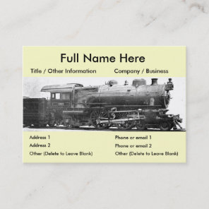 Vintage Railroad Photograph Bookmark Business Card