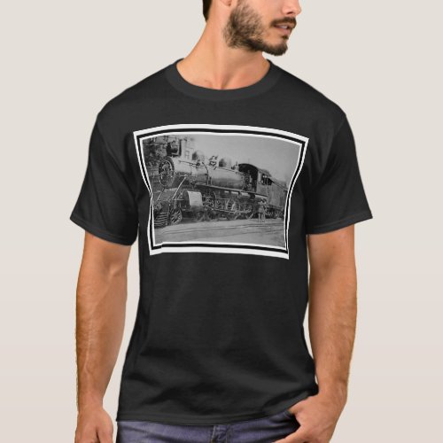 Vintage Railroad Steam Engine Train T_Shirt