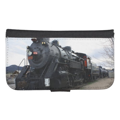 Vintage Railroad Steam Train Galaxy S4 Wallet Case