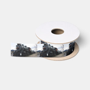 Vintage Railroad Steam Train Satin Ribbon
