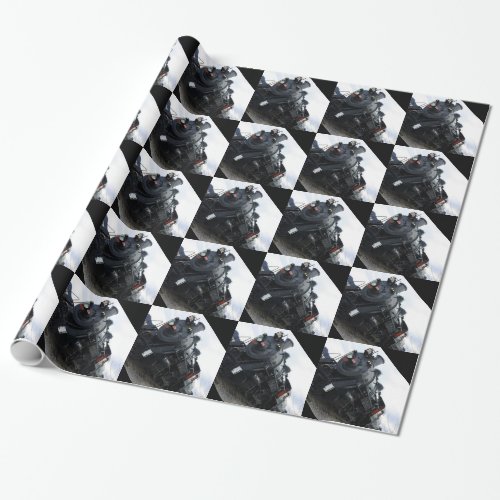 Vintage Railroad Steam Train Wrapping Paper