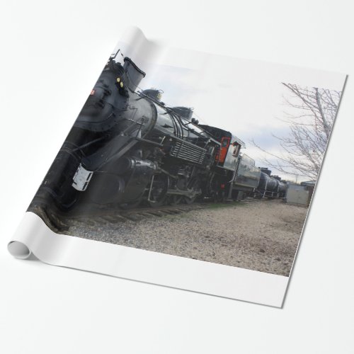 Vintage Railroad Steam Train Wrapping Paper