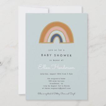 Vintage Rainbow Baby Shower Invitation | Zazzle