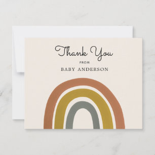 Vintage Rainbow Baby Shower Thank You Postcard