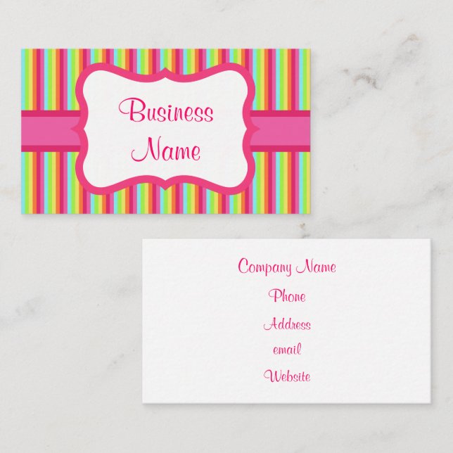 Vintage Rainbow Business Card (Front/Back)