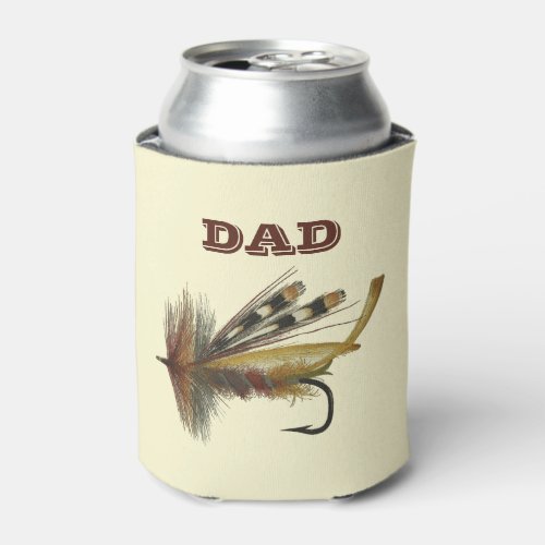 Vintage Rainbow Fly For The Fishing Legend Dad Can Cooler