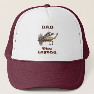 Vintage Rainbow Fly For The Fishing Legend Dad Trucker Hat