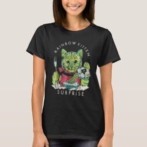 Vintage Rainbow Kitten Surprise  Cat T-Shirt