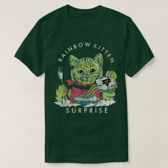Vintage Rainbow Kitten Surprise  T-Shirt (Design Front)