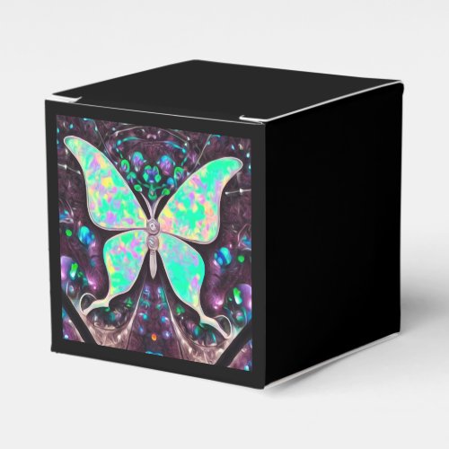 Vintage Rainbow Opal Butterfly 2 Favor Boxes