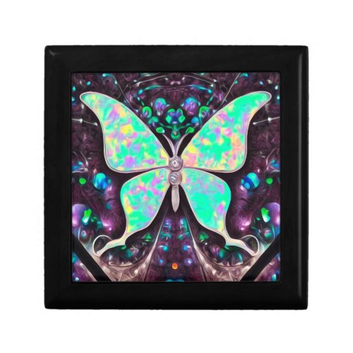 Vintage Rainbow Opal Butterfly 2 Gift Box