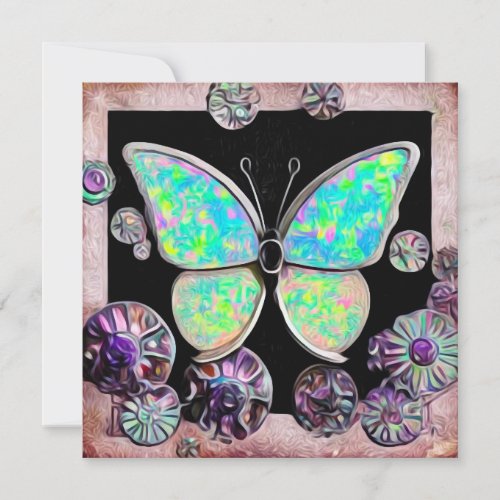 Vintage Rainbow Opal Butterfly 3