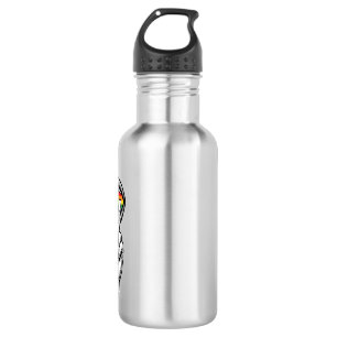 Vintage Rainbow Peace Hand Pride Vector Shirt_1 Stainless Steel Water Bottle