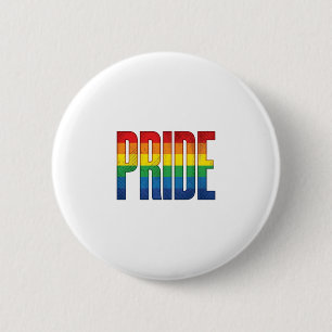 Vintage Rainbow Pride Typography Shirt Design_1 Button