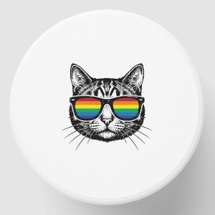 Vintage Rainbow Sunglasses Cat Pride Shirt Design_ Mini Candle Favors