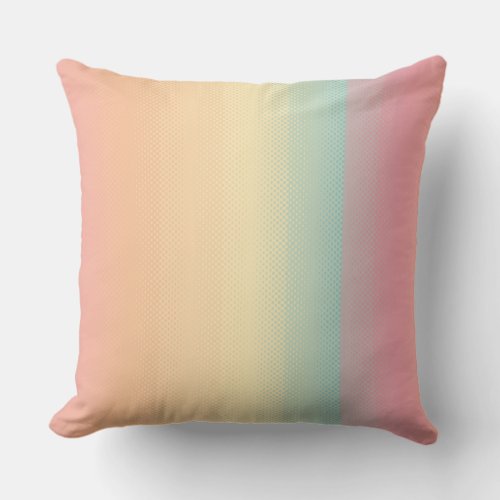 Vintage Rainbow Sunset Feeling Throw Pillow