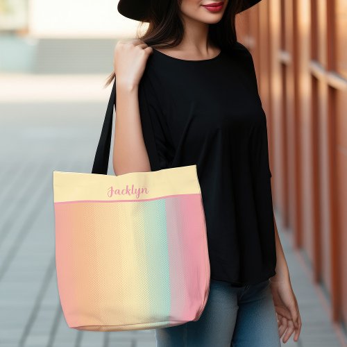 Vintage Rainbow Sunset Feeling Tote Bag