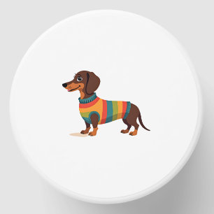 Vintage Rainbow Sweater Dachshund Cute Long Dog Il Mini Candle Favors