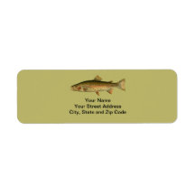 Vintage Rainbow Trout Dark Khaki Label