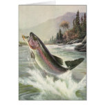 Vintage Rainbow Trout Fisherman Fishing for Fish
